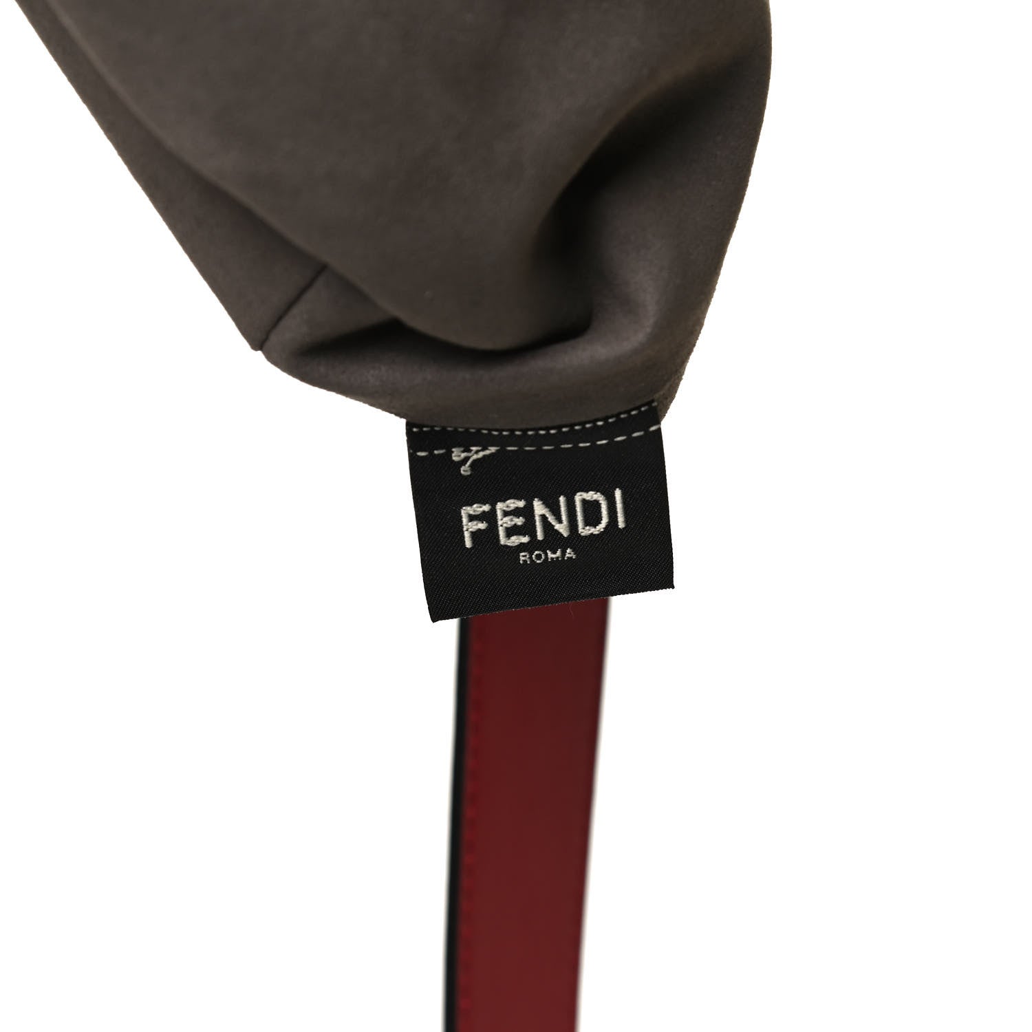 Fendi Vitello Grace F is Fendi Bi-Color FF 1974 Embossed Grande Mon Tresor Bucket Bag Maya Black Fragola 6 of 10