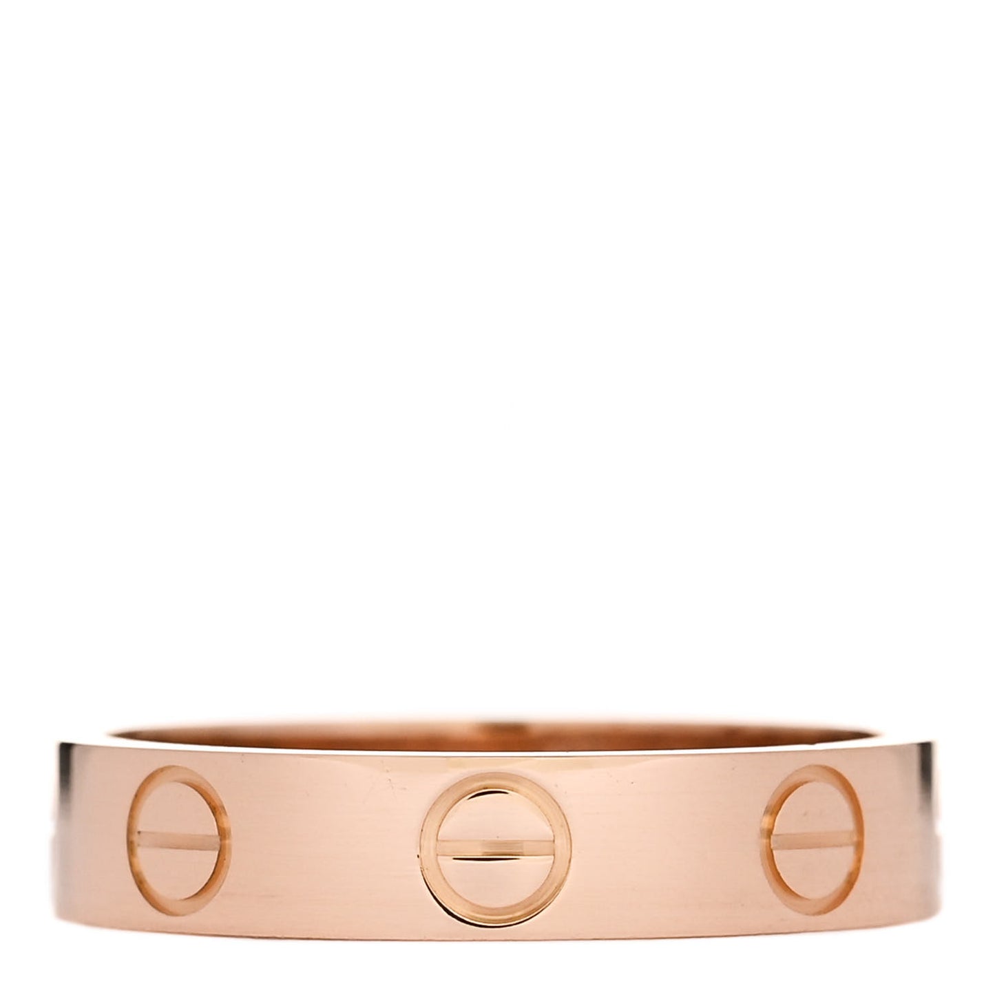 18K Pink Gold 3.5mm LOVE Wedding Band Ring 48 4.5