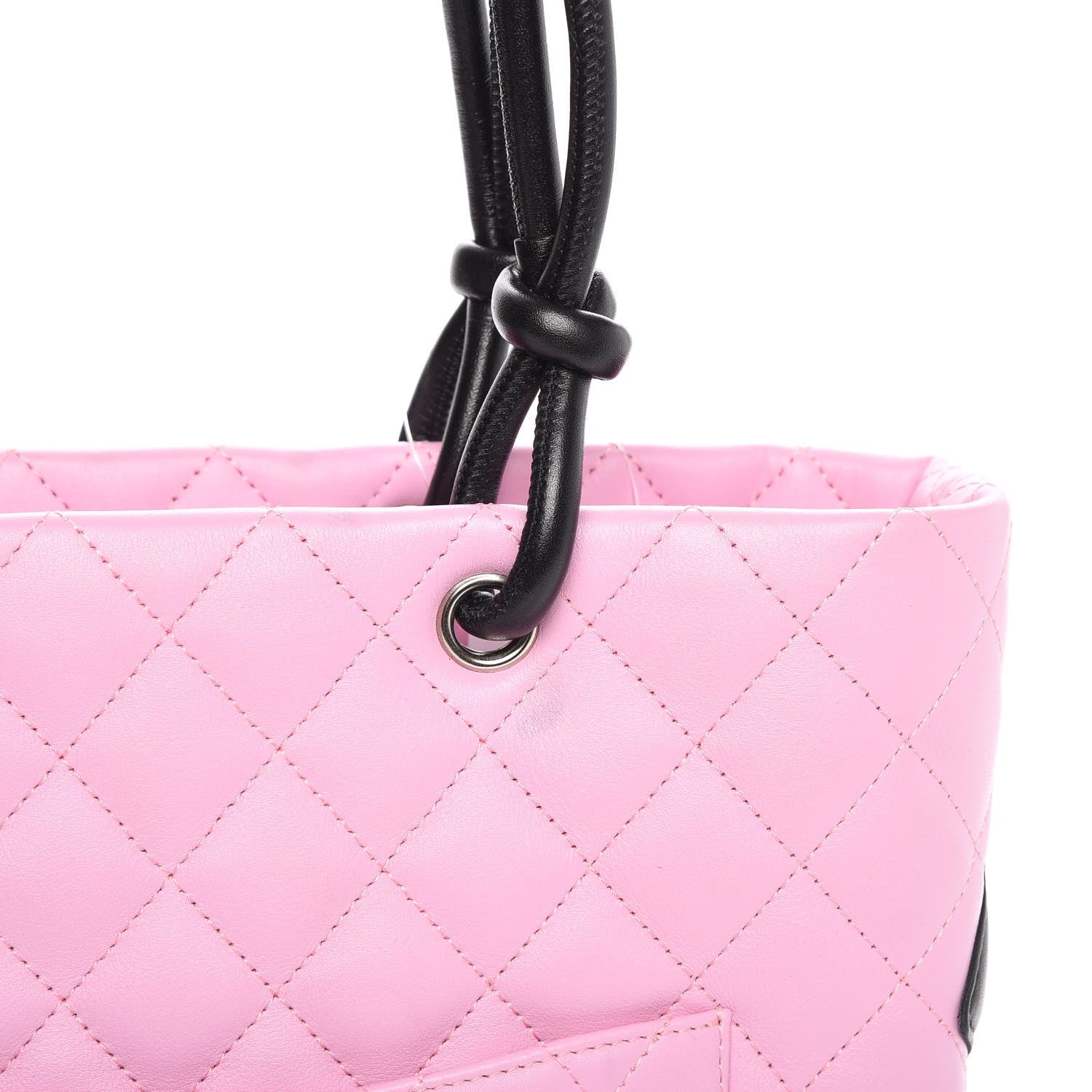 Chanel Calfskin Quilted Medium Cambon Tote Pink Black 11 of 12