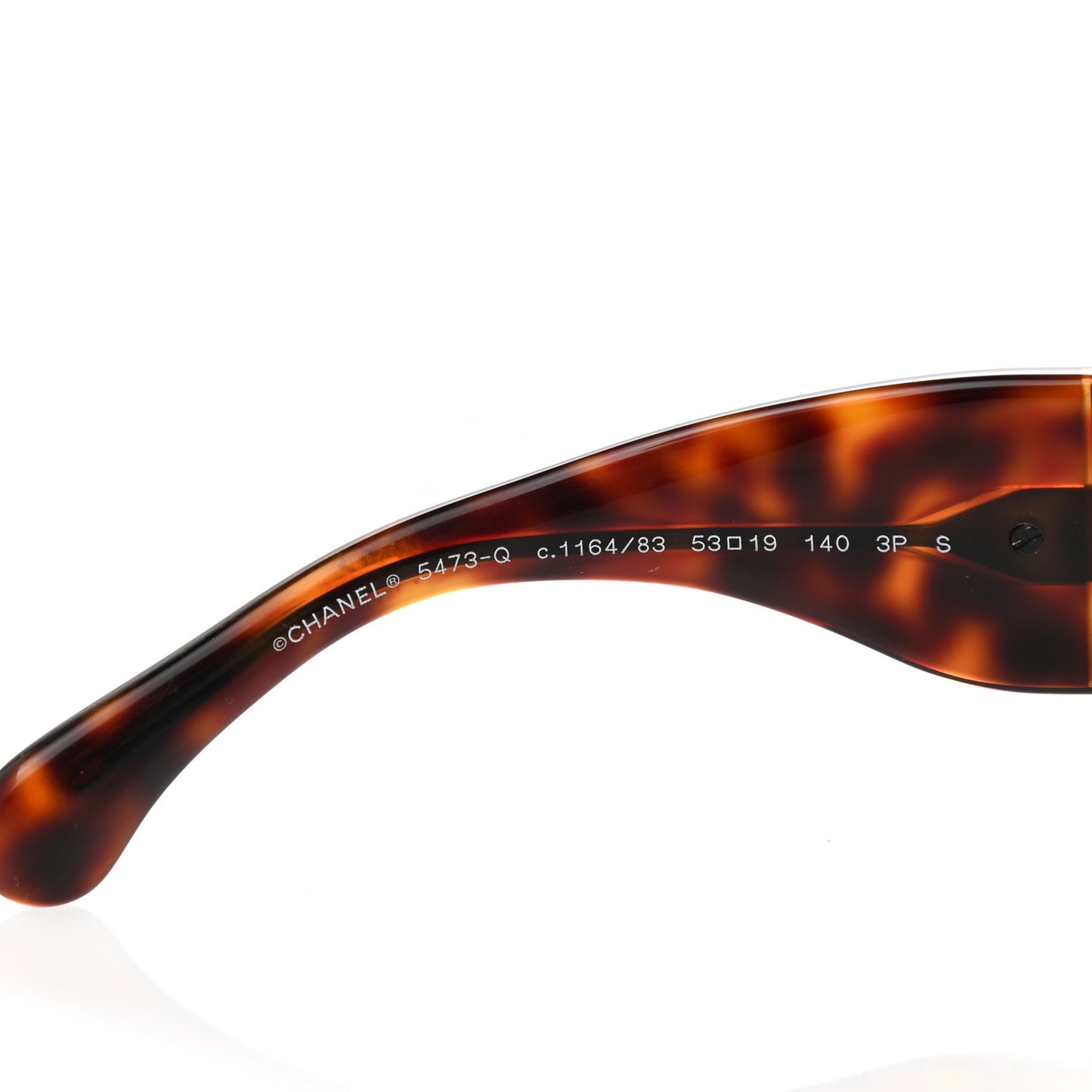 Acetate Calfskin Polarized Square Sunglasses 5473-Q Tortoise