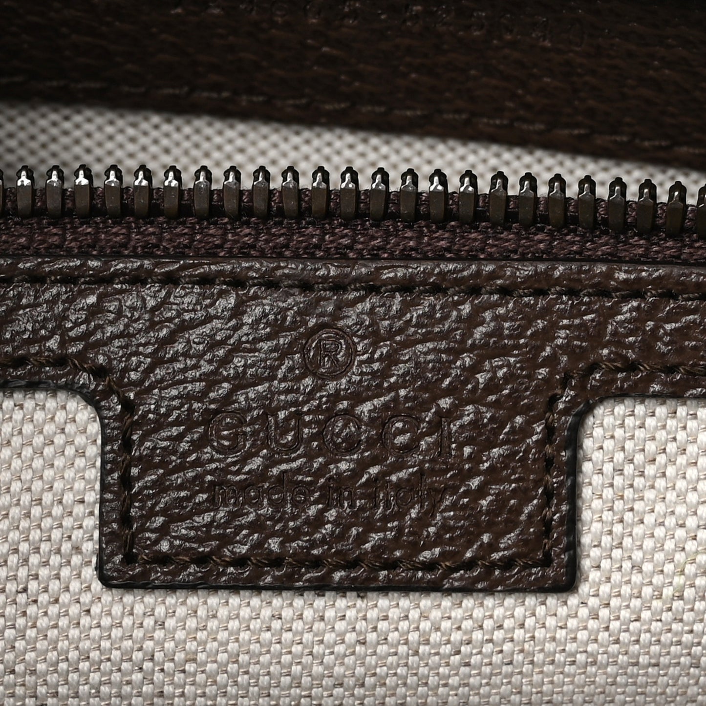 GG Supreme Monogram Textured Dollar Calfskin Web Large Ophidia Tote Bag Beige Ebony