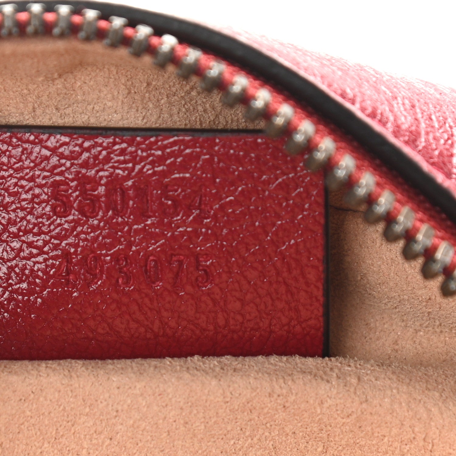 Gucci Glazed Calfskin Matelasse Heart Mini GG Marmont Round Shoulder Bag Romantic Cerise 7 of 11