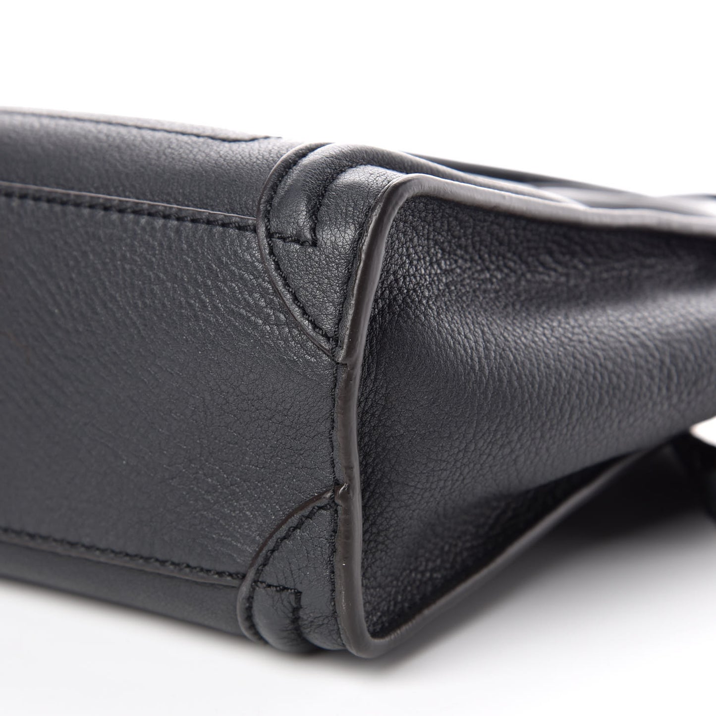 Drummed Calfskin Nano Luggage Midnight