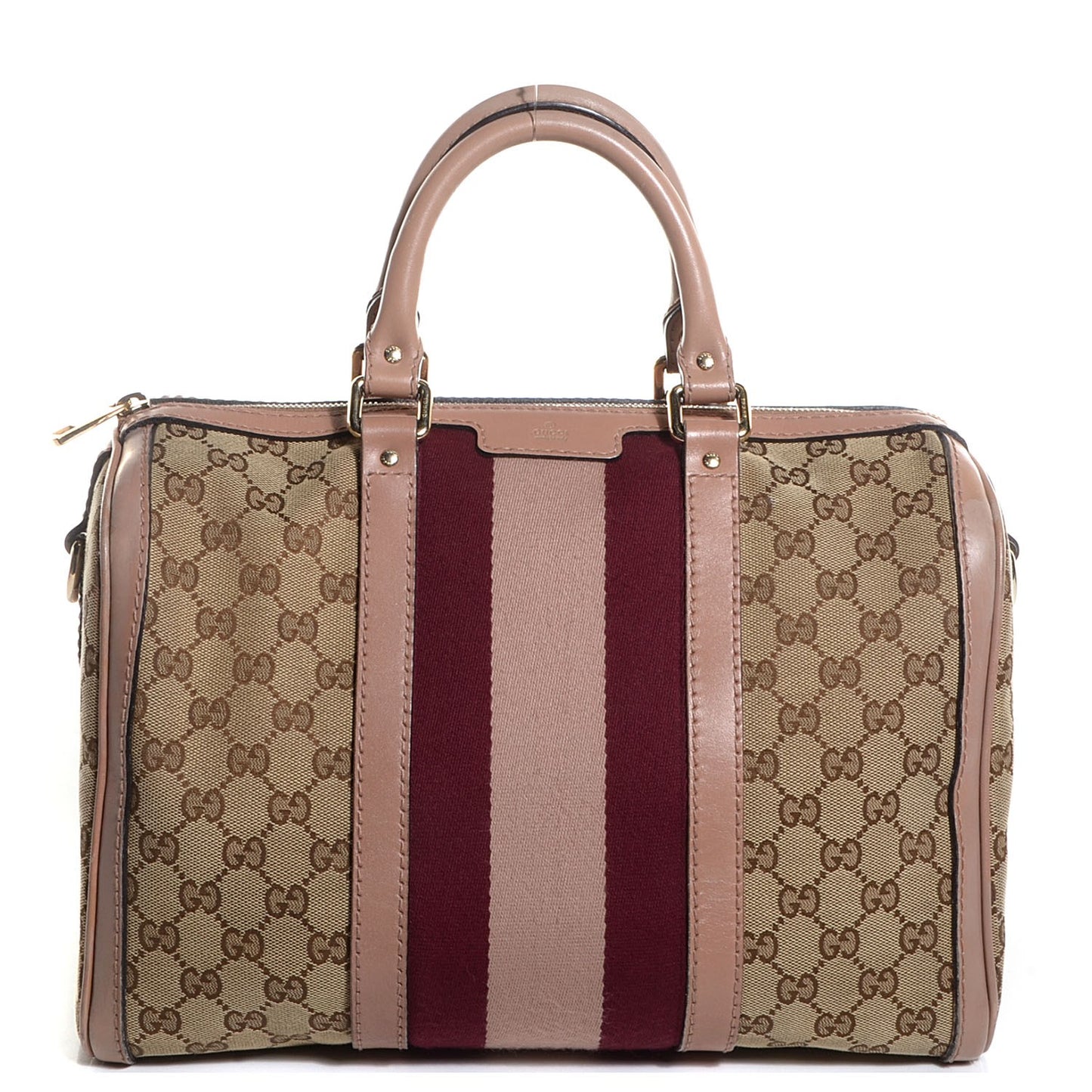 Monogram Vintage Web Medium Boston Pink