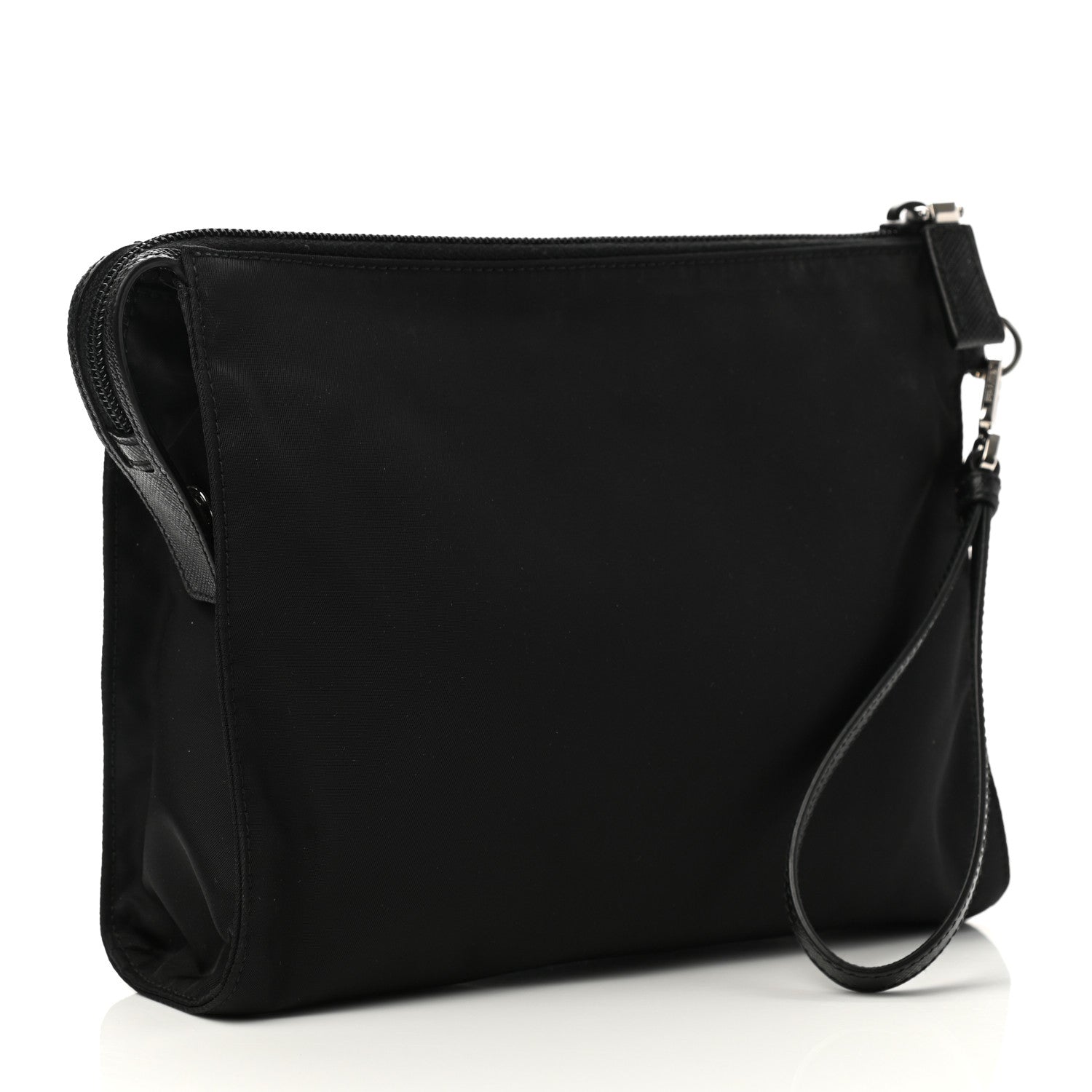 Prada Tessuto Nylon Saffiano Wristlet Black 4 of 8