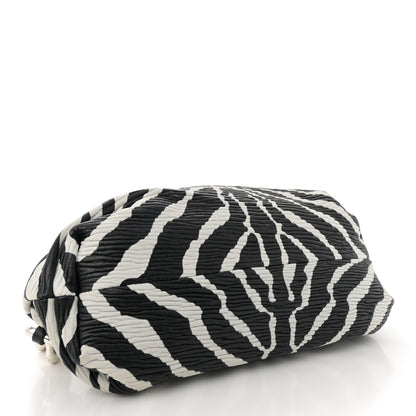Bottega Veneta Nappa Zebra Print The Pouch Chain White Black 4 of 12