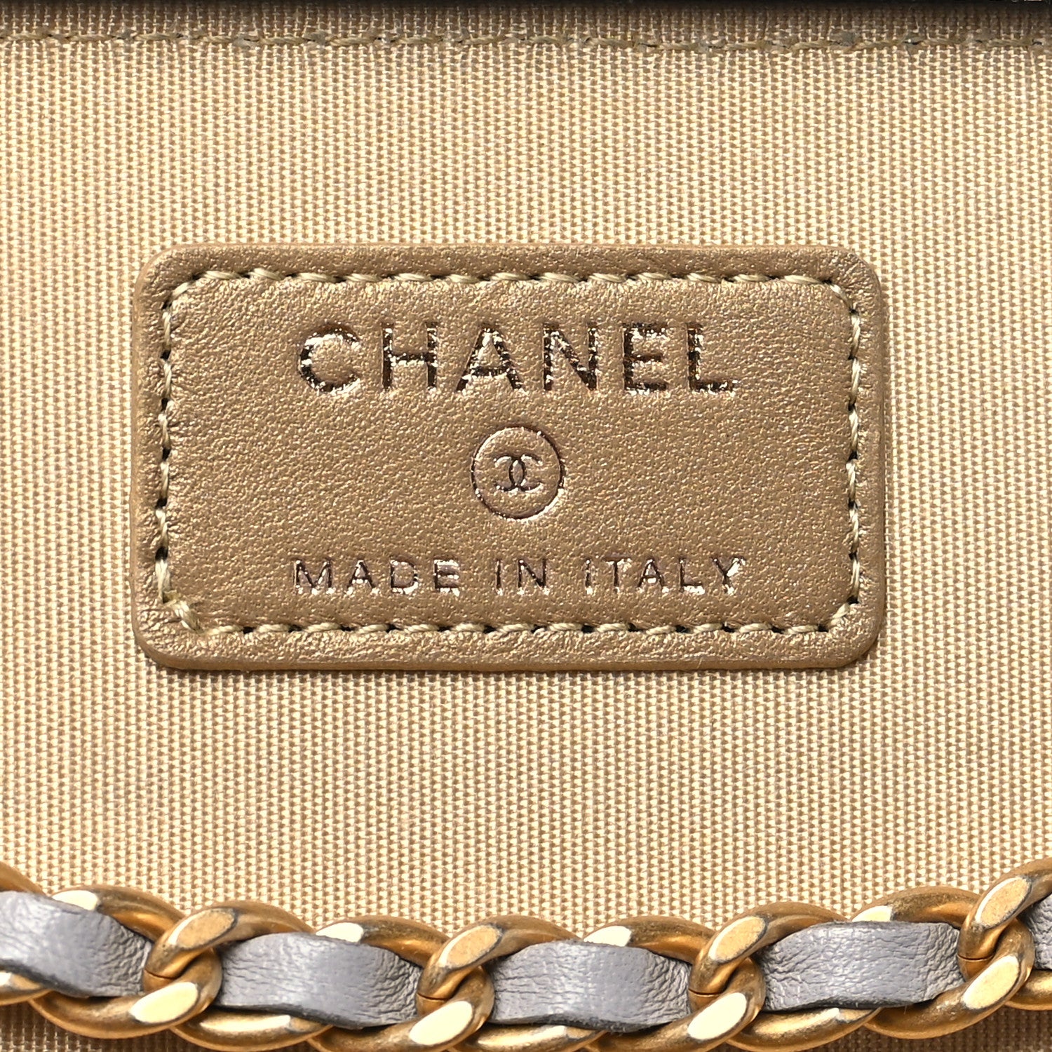 Chanel Lambskin Quilted Small Pearl Crush Vanity Case With Chain