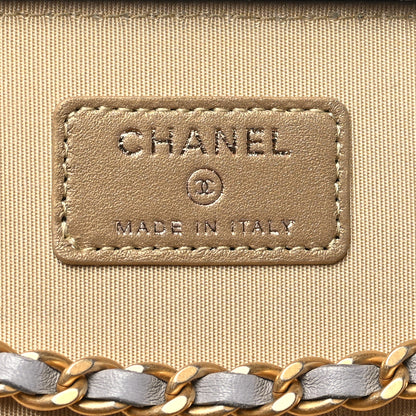 Chanel Lambskin Quilted Small Pearl Crush Vanity Case With Chain Grey 6 of 11