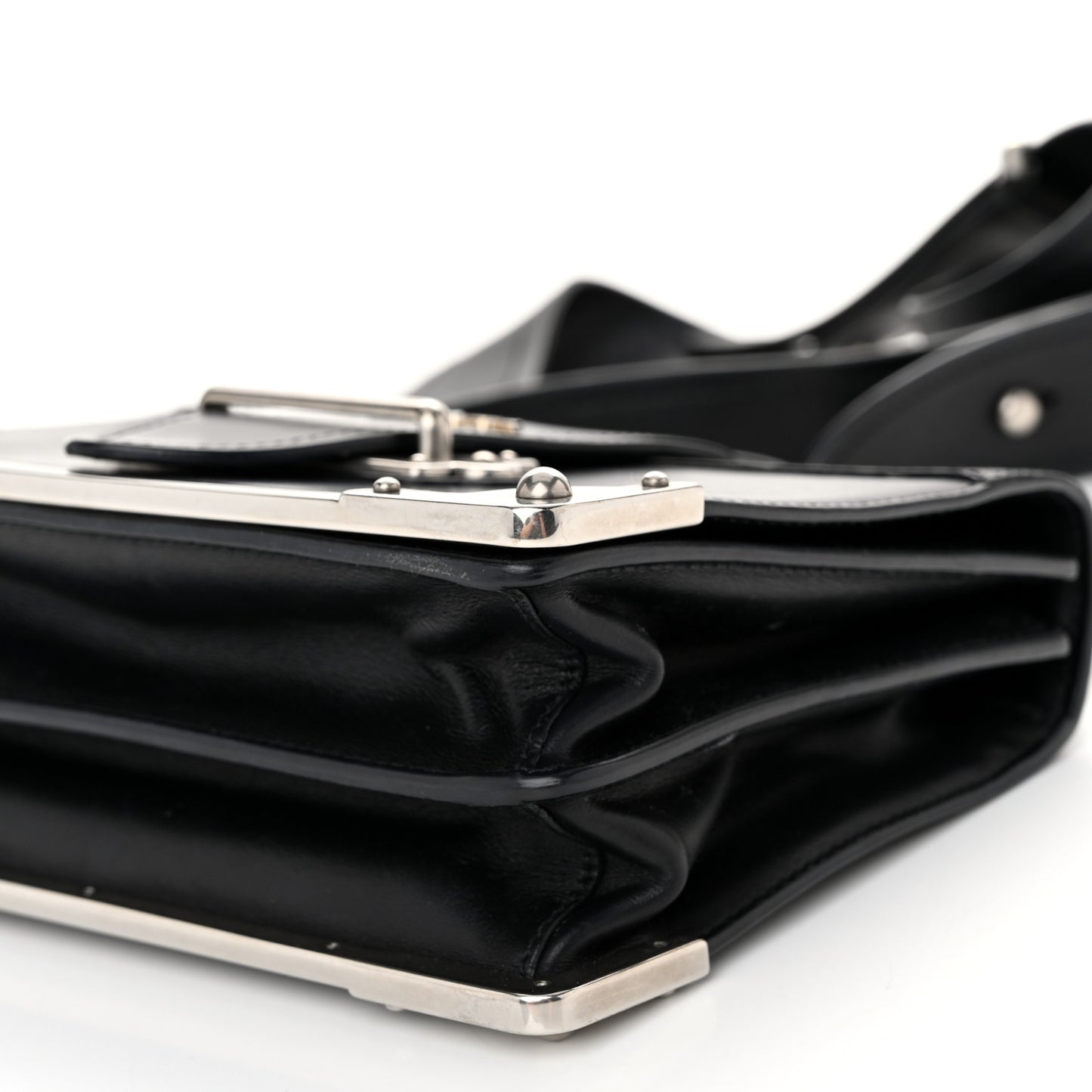 City Calf Saffiano Cahier Bag Black