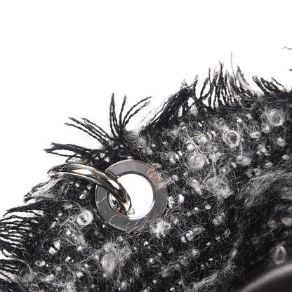 Chanel Tweed Lambskin Drawstring Tweedy Tote Black 9 of 11