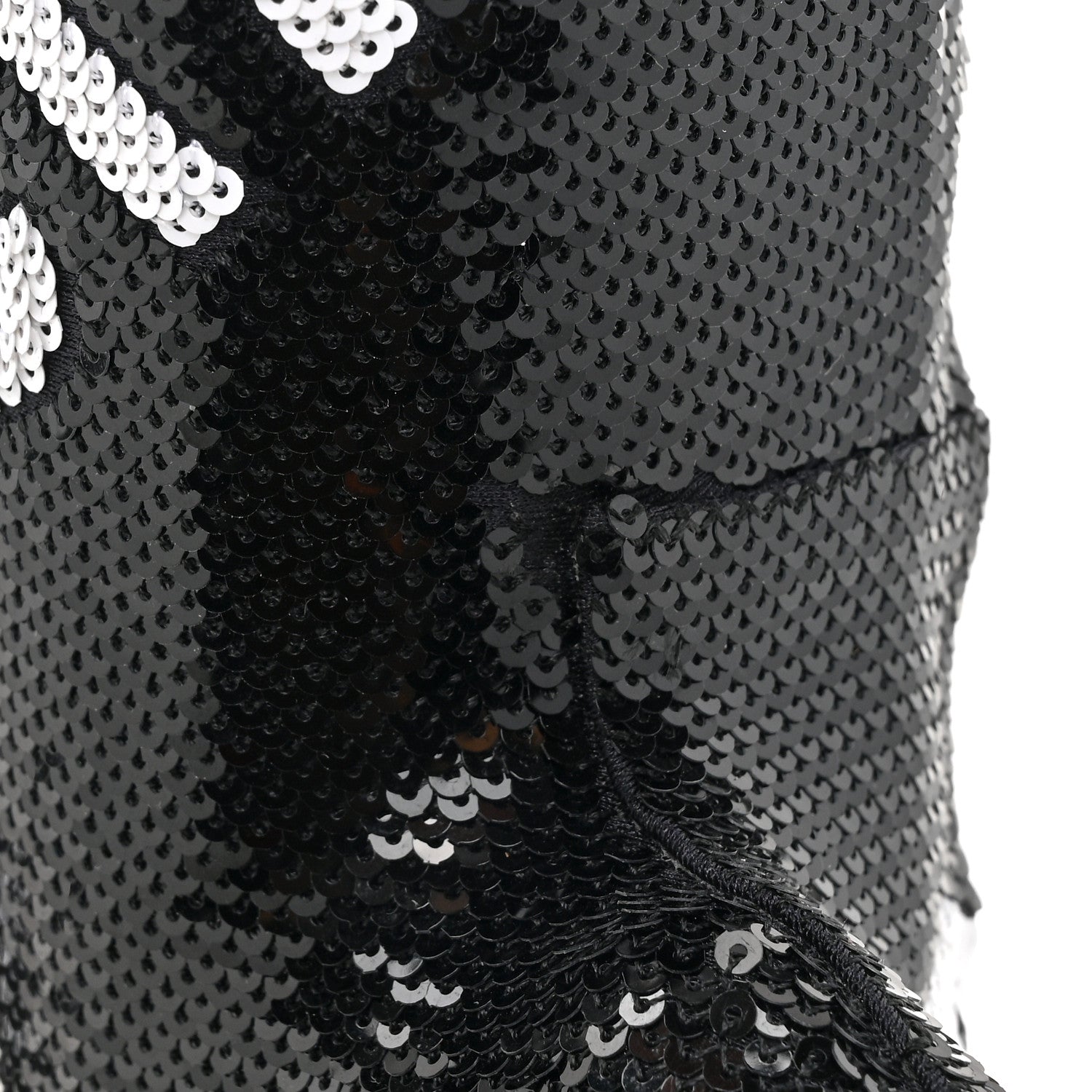Balenciaga Sequin Spandex Logo 110mm Knife Thigh High Boots 37 Black 8 of 9