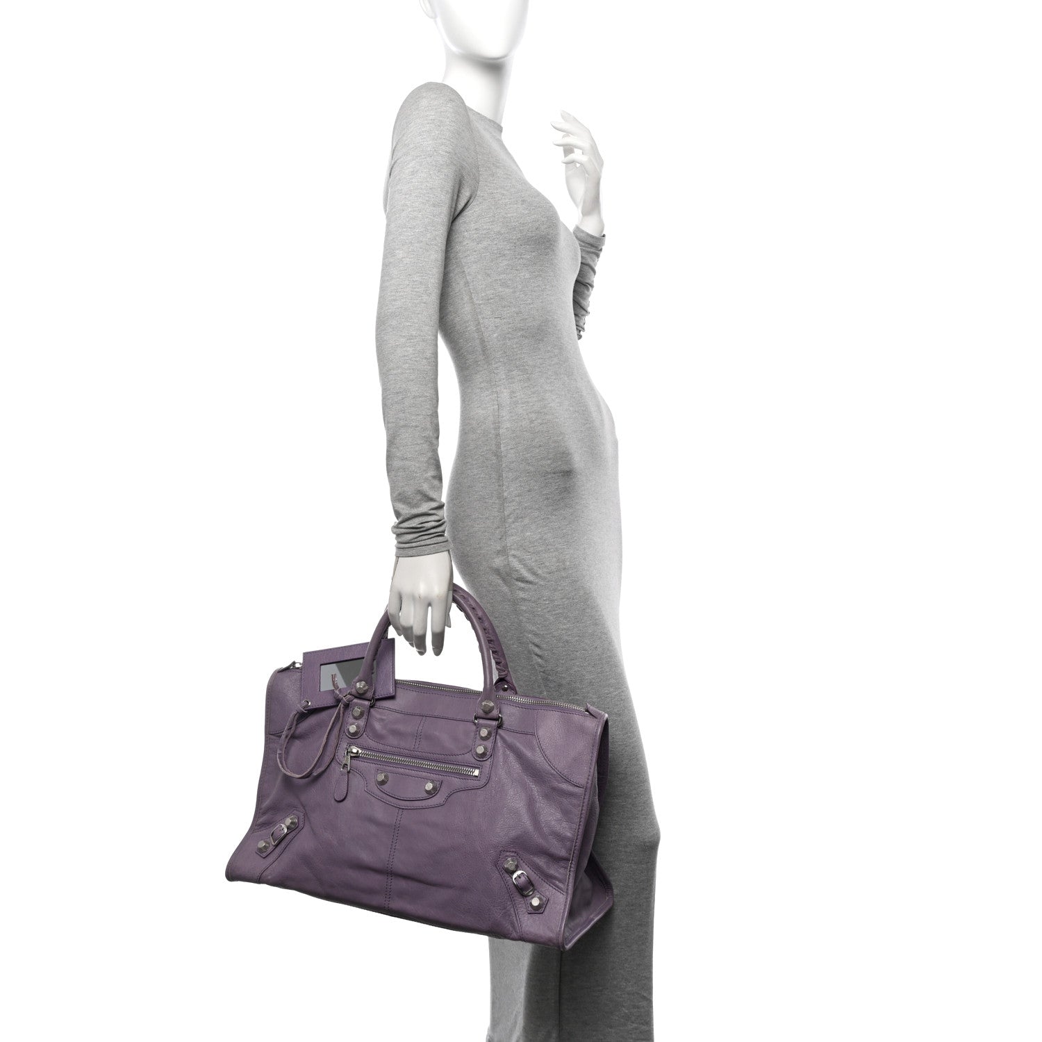 Balenciaga Agneau Giant 12 Silver Hardware Work Glycine 2 of 14