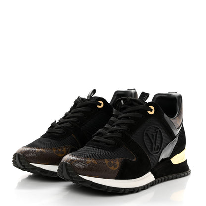Louis Vuitton Suede Monogram Run Away Sneakers 36.5 Black 3 of 9