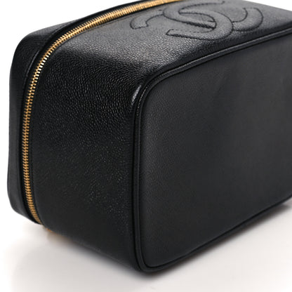 Chanel Caviar CC Vanity Cosmetic Case Black 7 of 9