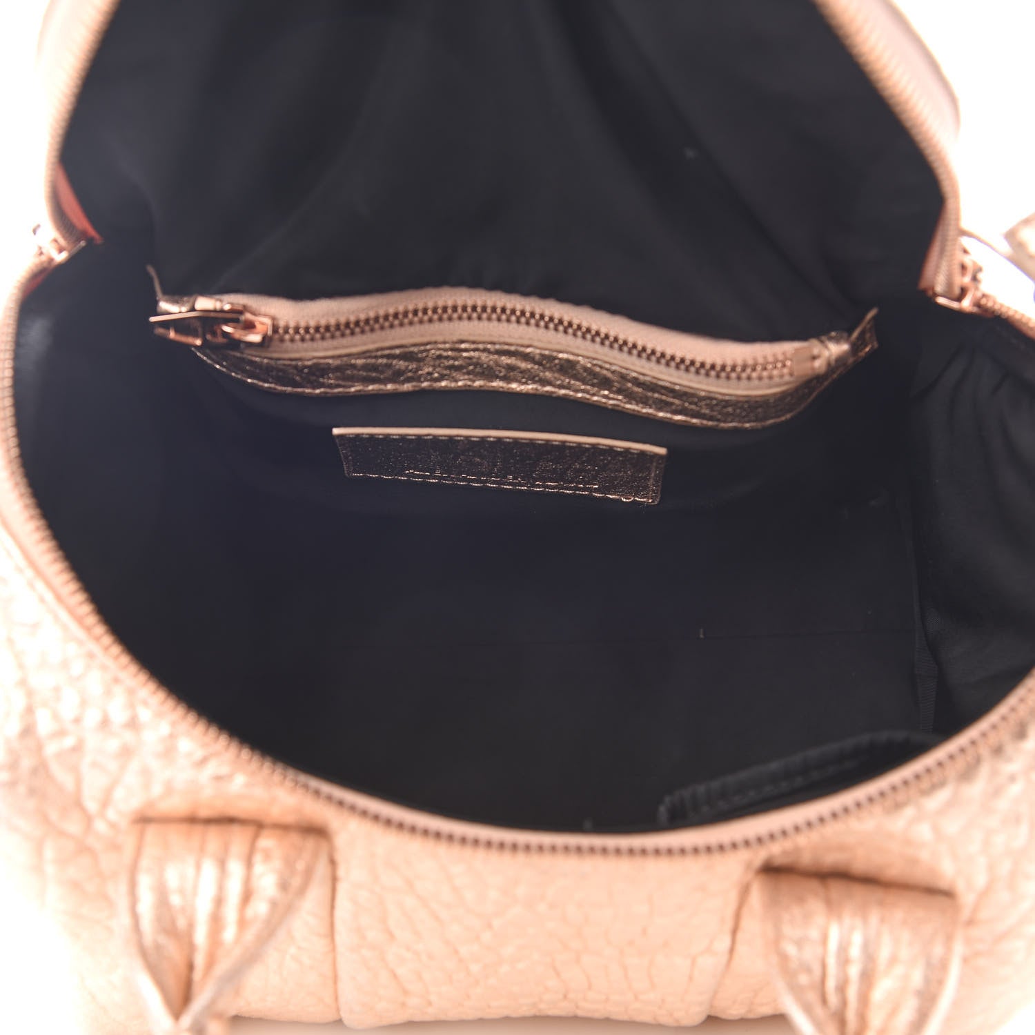Alexander Wang Metallic Pebbled Lambskin Rockie Rose Gold Hardware 4 of 7