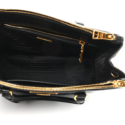 Prada Saffiano Small Galleria Double Zip Tote Black 5 of 9