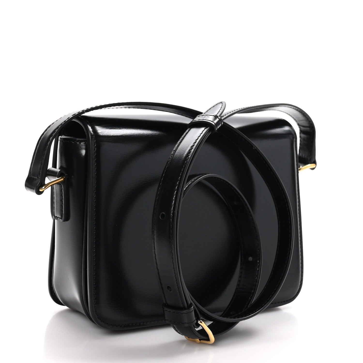 Celine Shiny Calfskin Small Triomphe Black 4 of 17