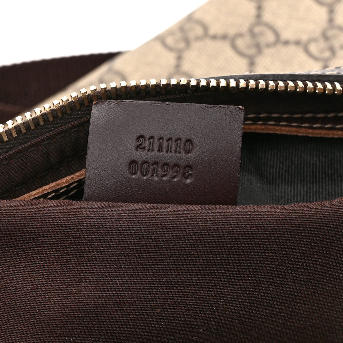 Gucci GG Supreme Monogram Belt Bag Dark Brown 7 of 10
