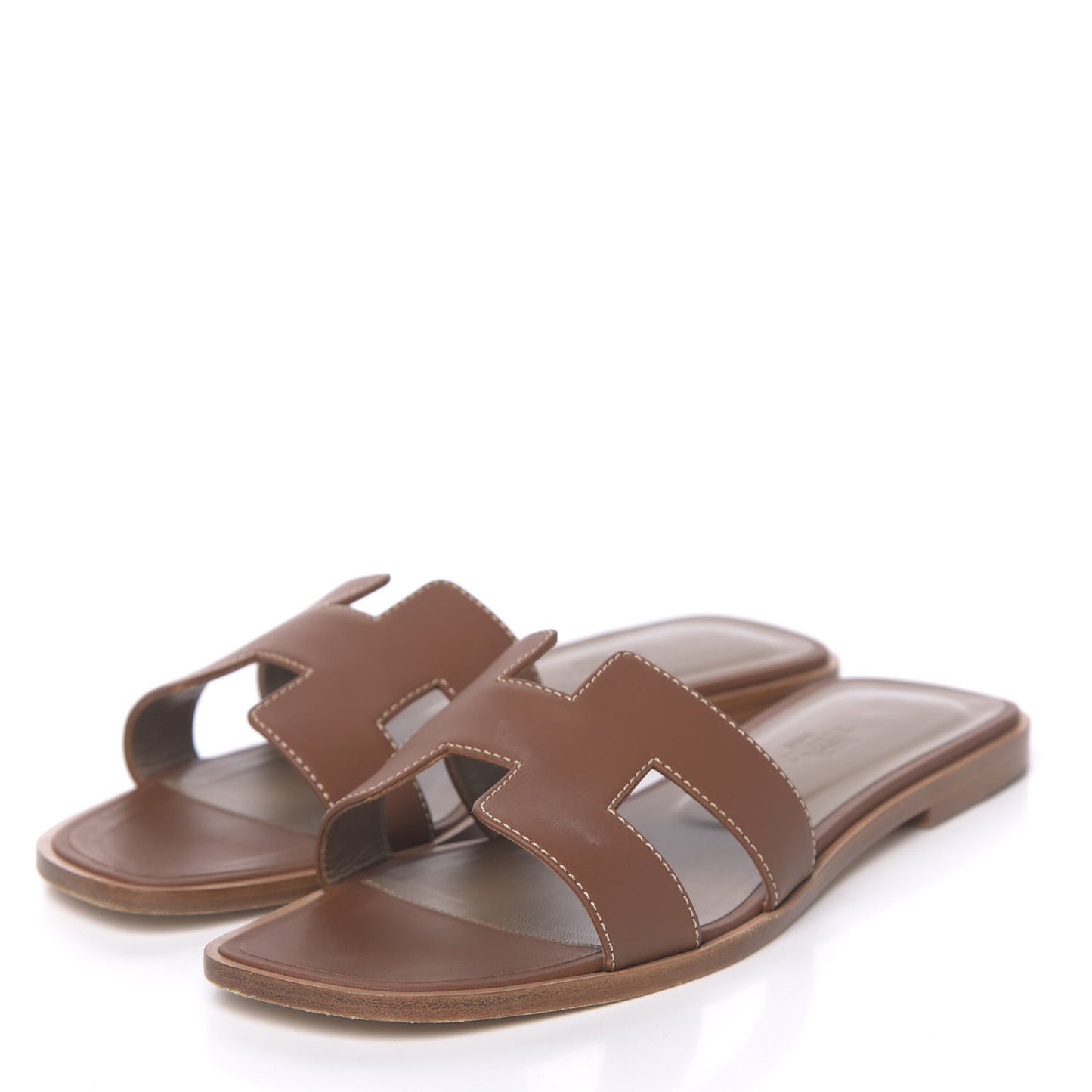 Box Calfskin Oran Sandals 39.5 Gold