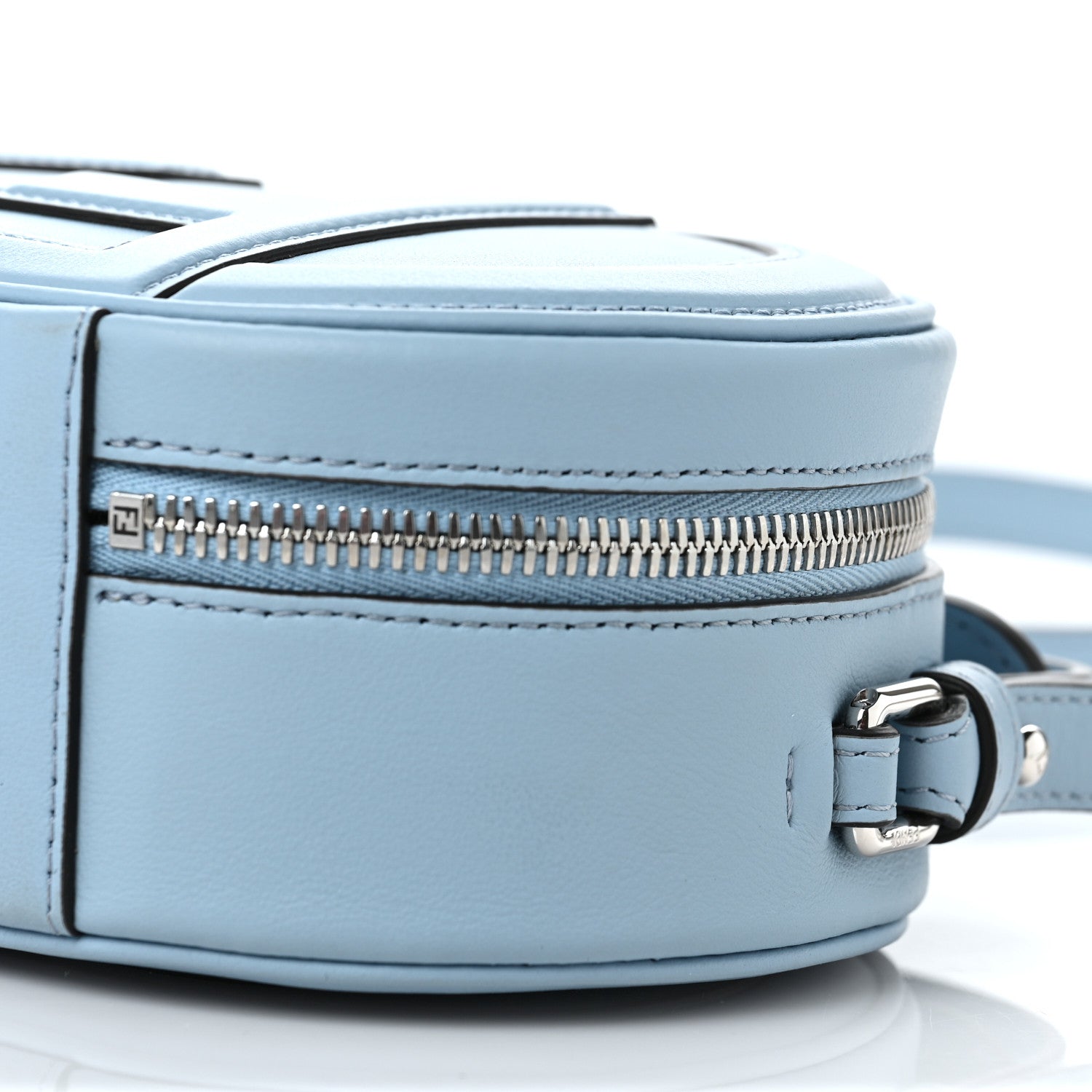 Fendi Vitello Grace Matte O'Lock Mini Camera Case Azzurro Baby 9 of 10