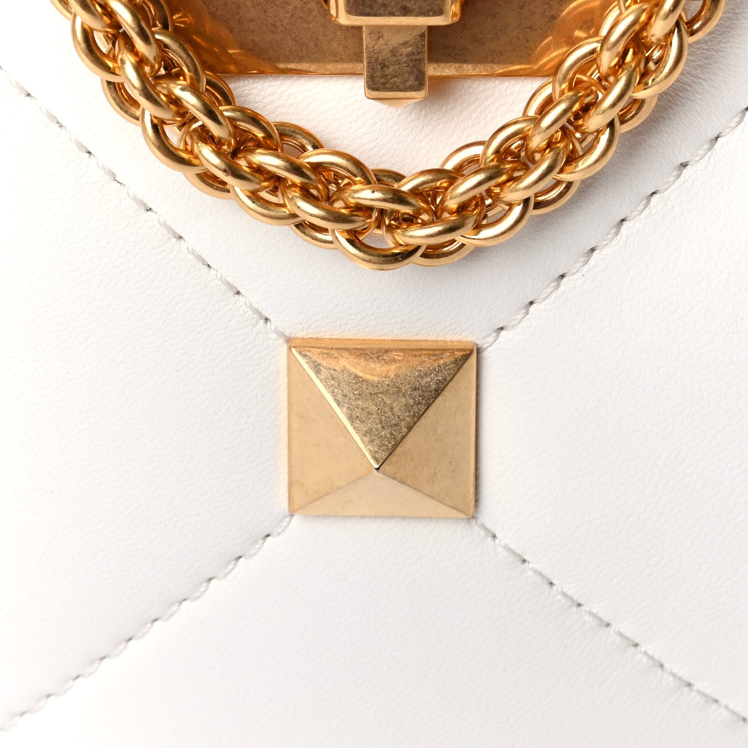 Valentino Garavani Nappa Mini Roman Stud The Handle Bag Ivory 5 of 6