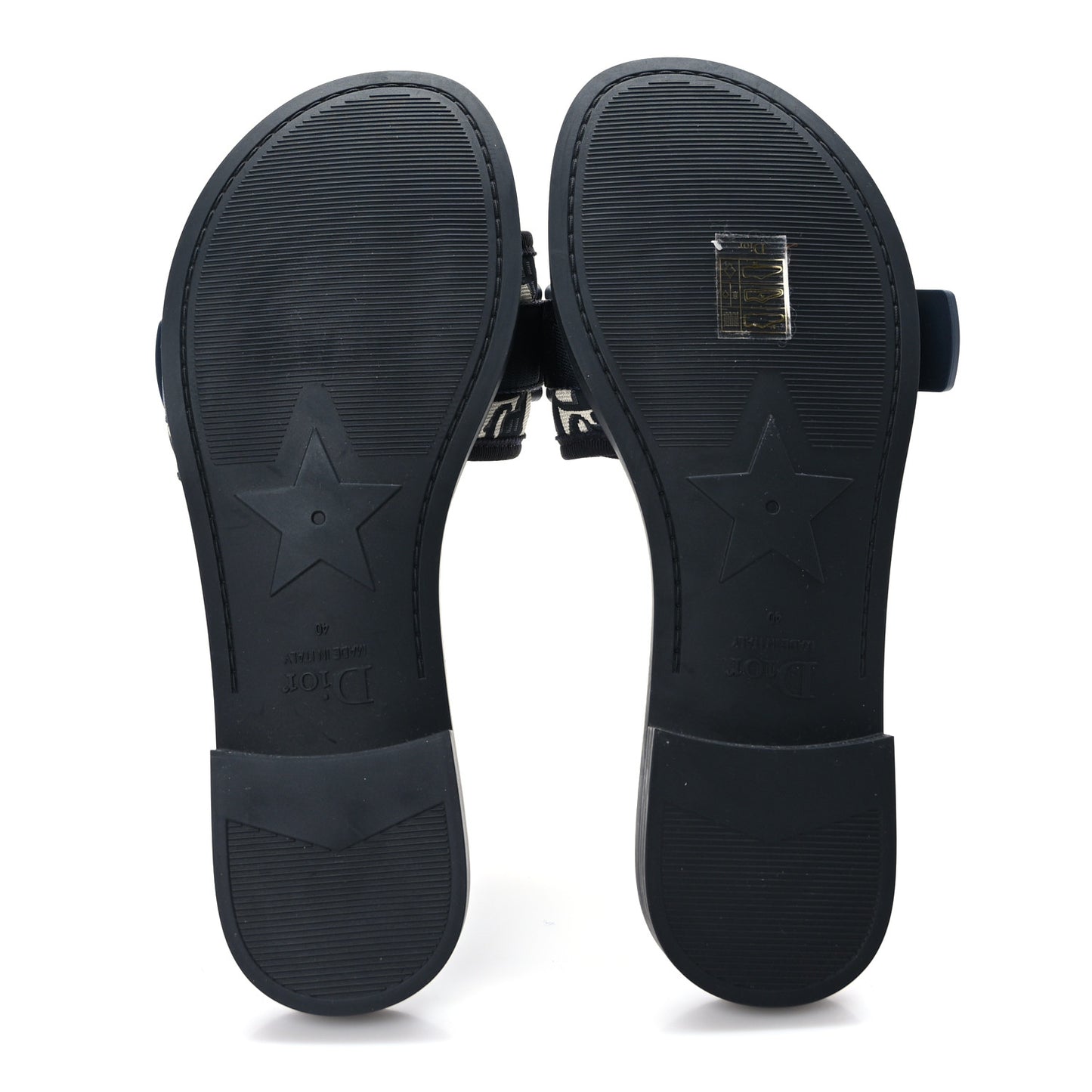 Nylon Oblique Dio(r)evolution Slide Sandals 40 Deep Blue