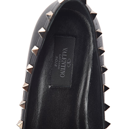 Valentino Garavani Calfskin Rockstud Ballerina Flats 38 Black 9 of 13