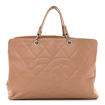 Chanel Soft Caviar Quilted Large CC Timeless Tote Beige 1 of 25