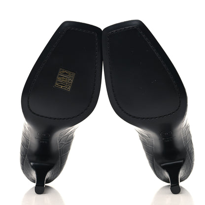 Chanel Crocodile Embossed Patent Calfskin Pumps 38.5 Black 10 of 20