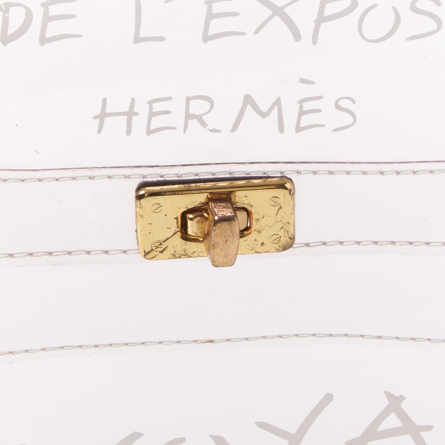 Hermes Vinyl Souvenir De L'Exposition Kelly Transparent 8 of 8