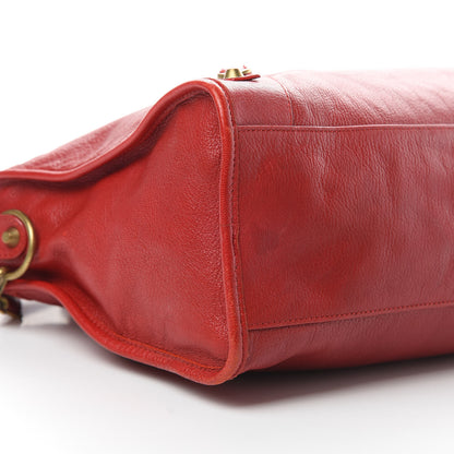 Balenciaga Sugar Goatskin Classic Gold Hardware City Rouge Rouge Coquelicot 9 of 20