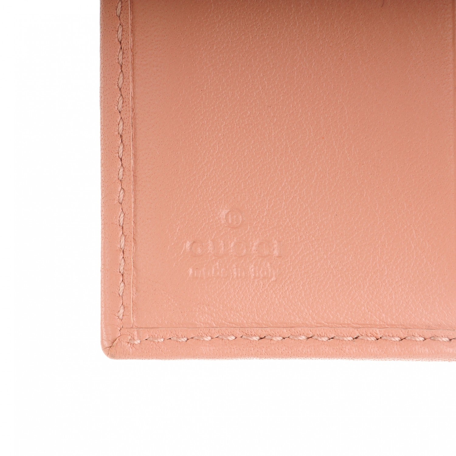 Gucci Monogram Python Metal Bar French Flap Wallet Pink 6 of 7