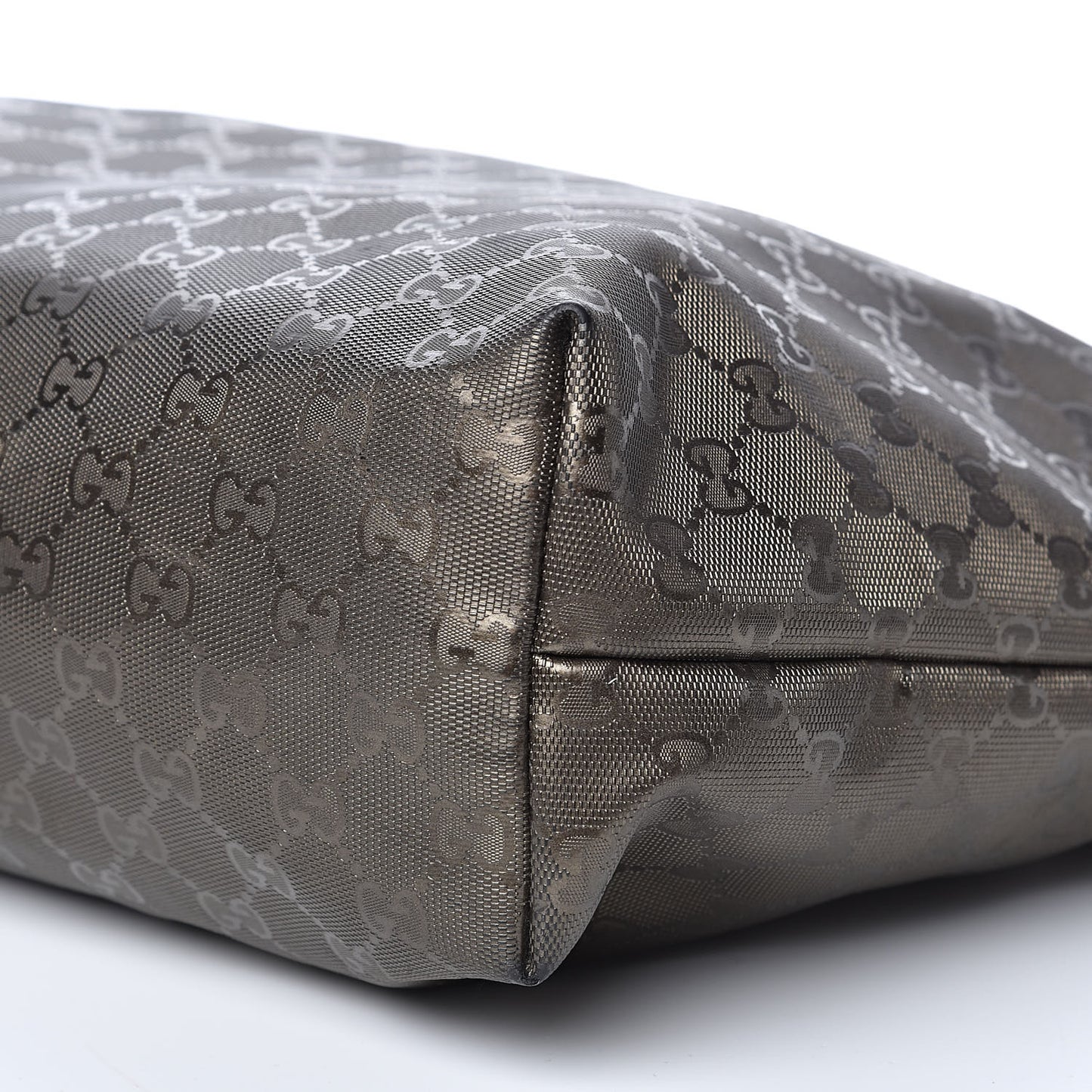 Imprime Monogram Medium Zippered Shopping Tote Pewter