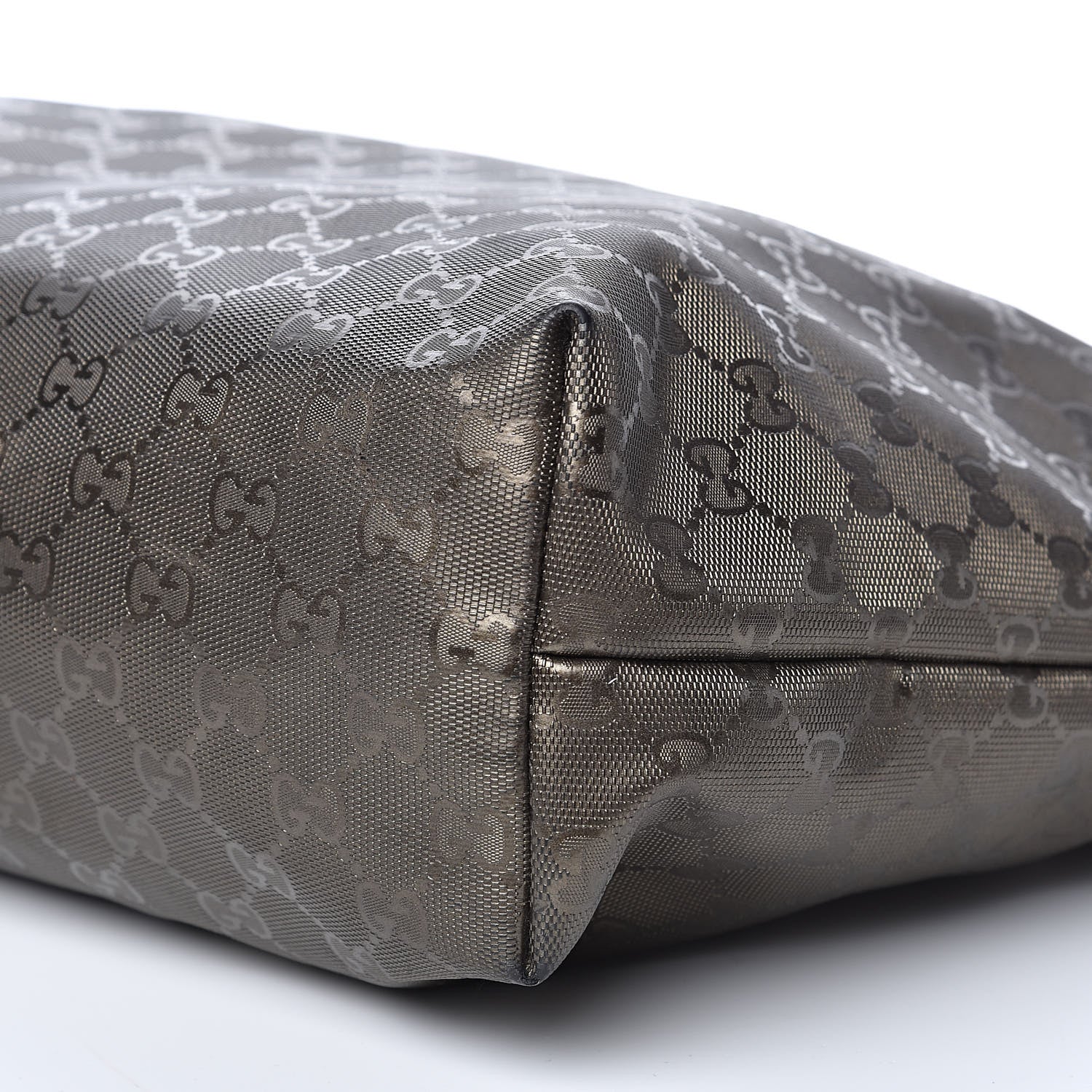 Gucci Imprime Monogram Medium Zippered Shopping Tote Pewter 9 of 16