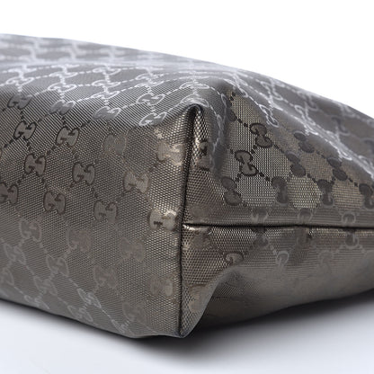 Gucci Imprime Monogram Medium Zippered Shopping Tote Pewter 9 of 16