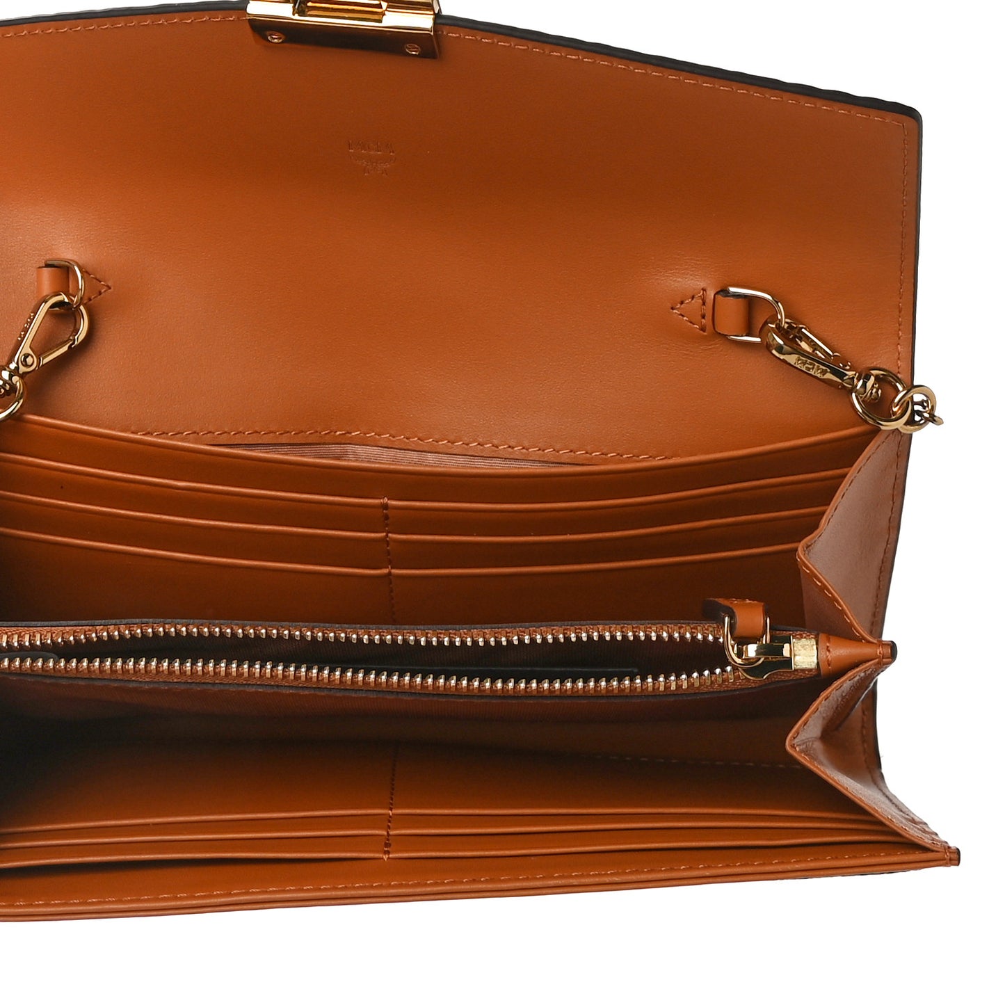 Visetos Large Patricia Wallet On Chain Cognac