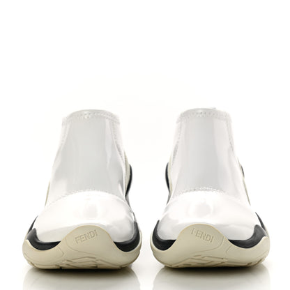 Fendi Vernice High-Tech Womens FFluid Zip Up Sneakers 40 White Black 2 of 11