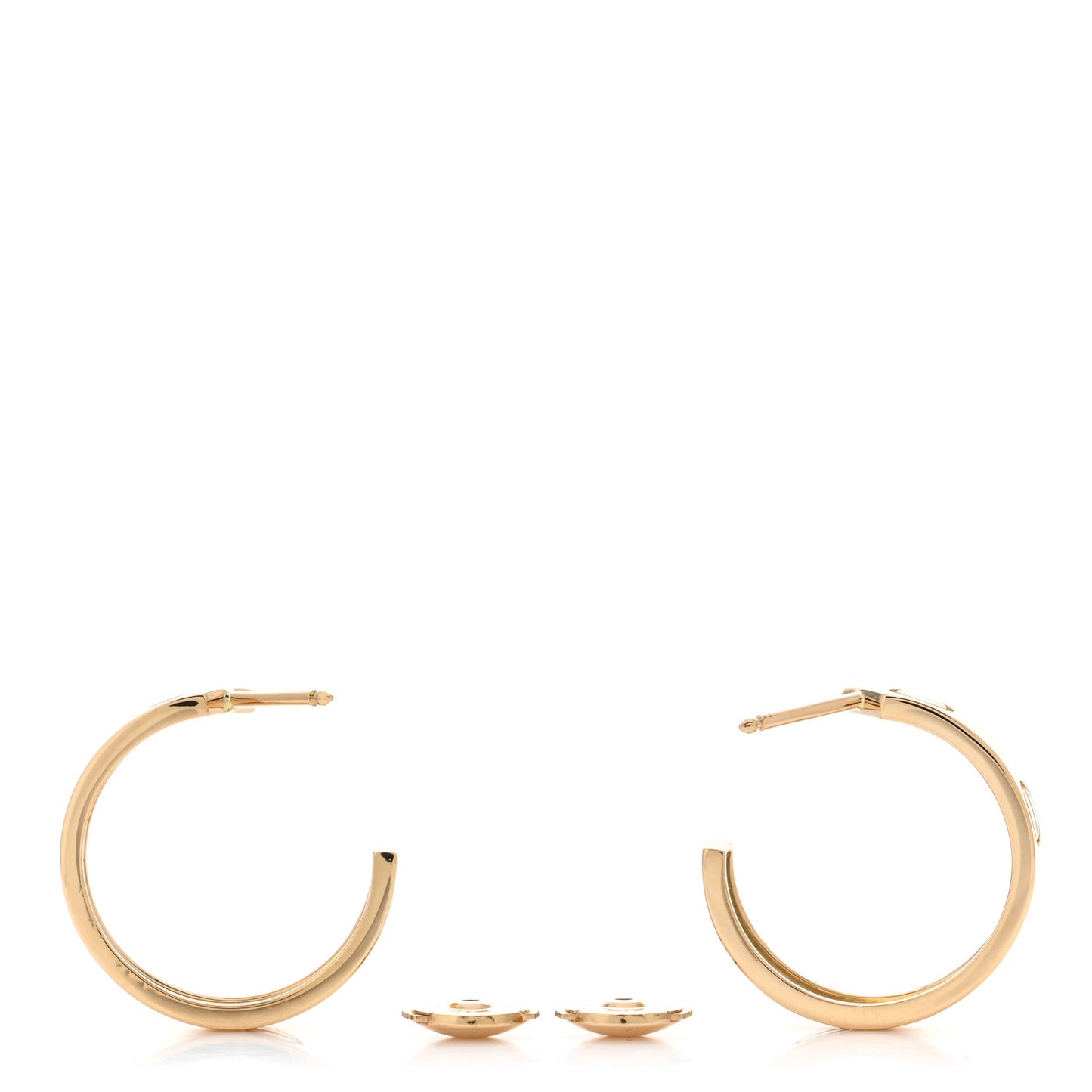 18K Yellow Gold 5.5mm LOVE Hoop Earrings