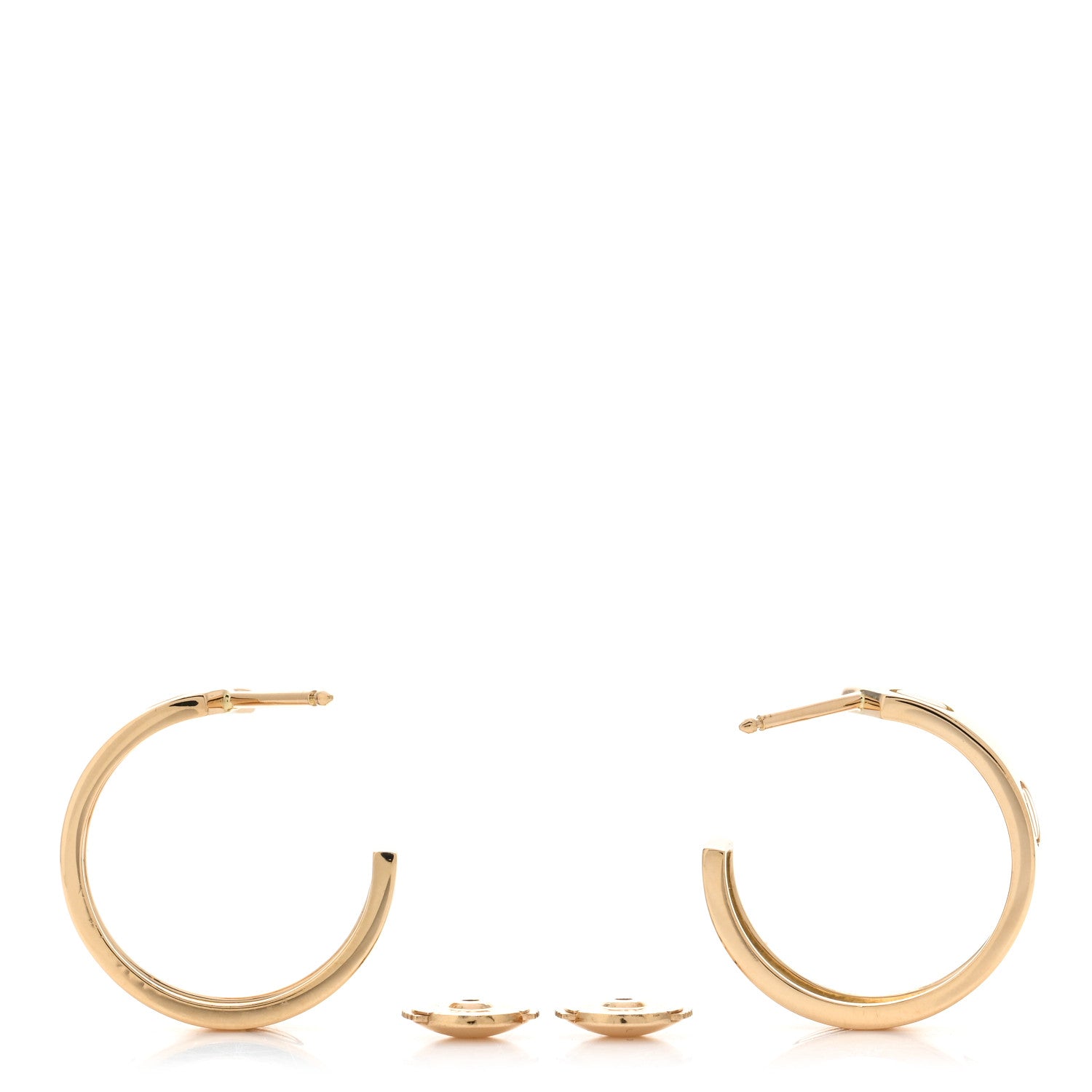 Cartier 18K Yellow Gold 5.5mm LOVE Hoop Earrings 3 of 5