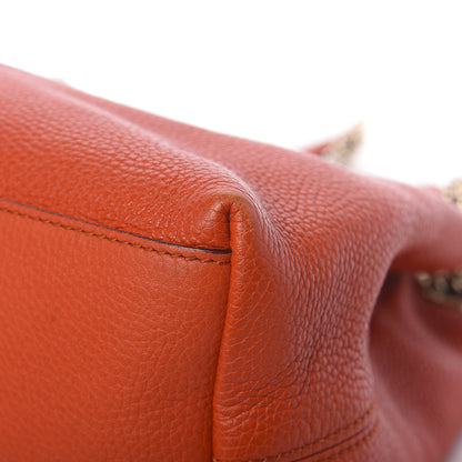 Gucci Pebbled Calfskin Medium Soho Chain Shoulder Bag Sun Orange 11 of 13