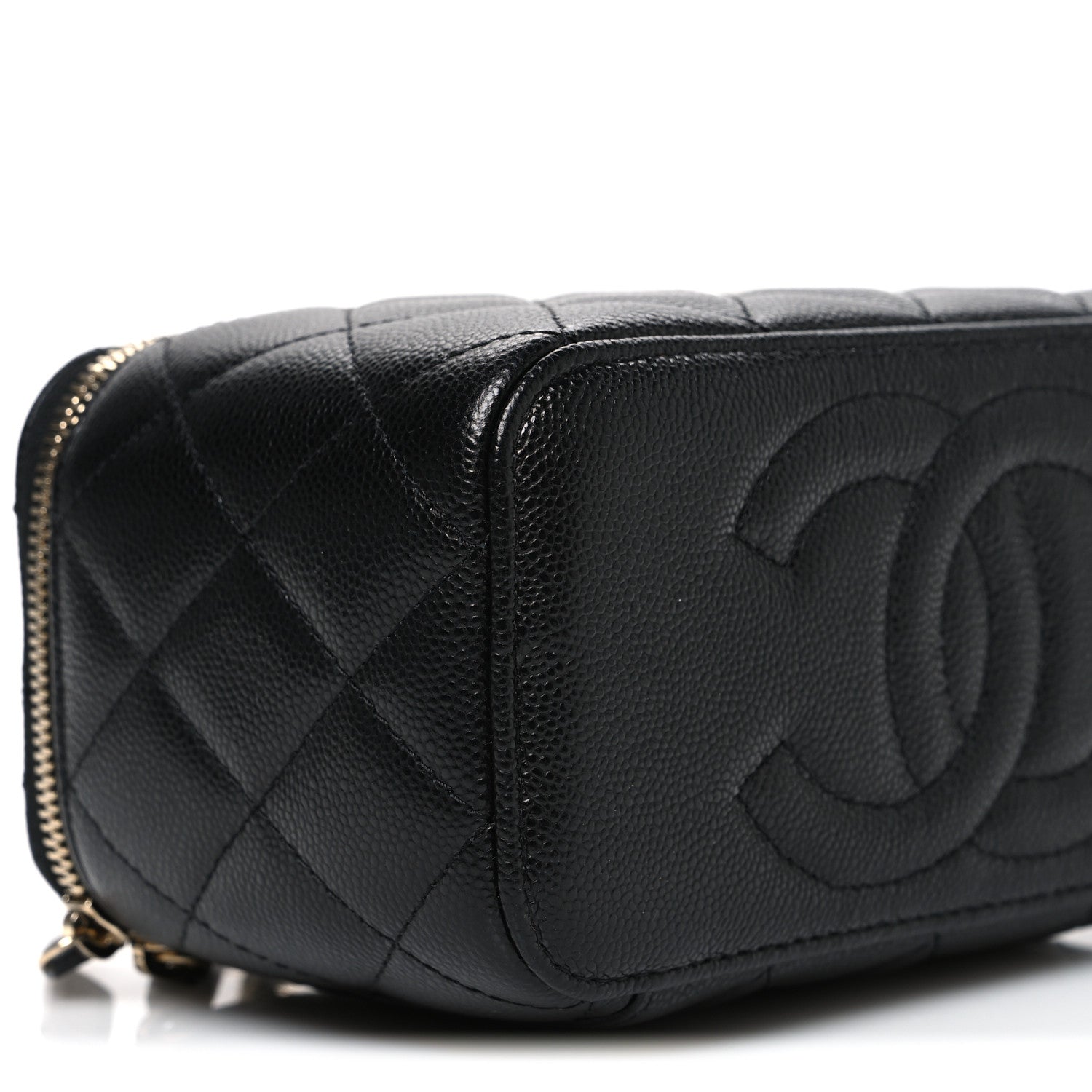 Chanel Caviar Quilted Small Vanity Case With Chain Black 9 of 10