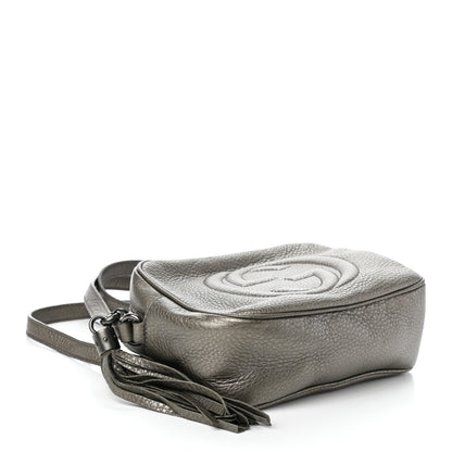 Gucci Metallic Pebbled Calfskin Small Soho Disco Bag Sasso 5 of 10