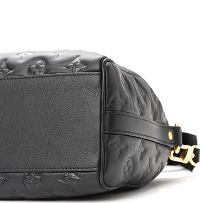 Louis Vuitton Lambskin Embossed Monogram Speedy 22 Bandouliere Black 8 of 9