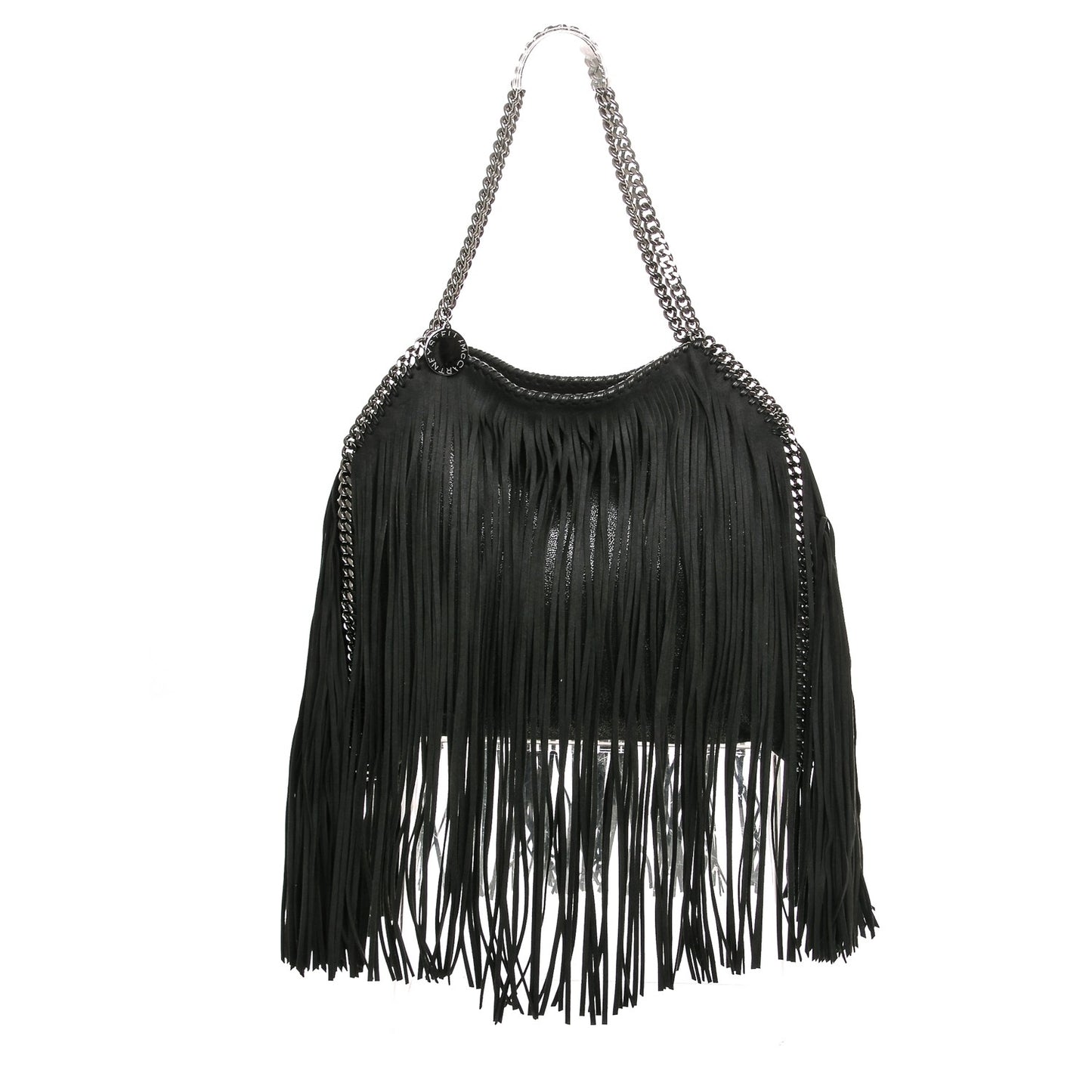 Eco Suede Fringe Falabella Tote Black