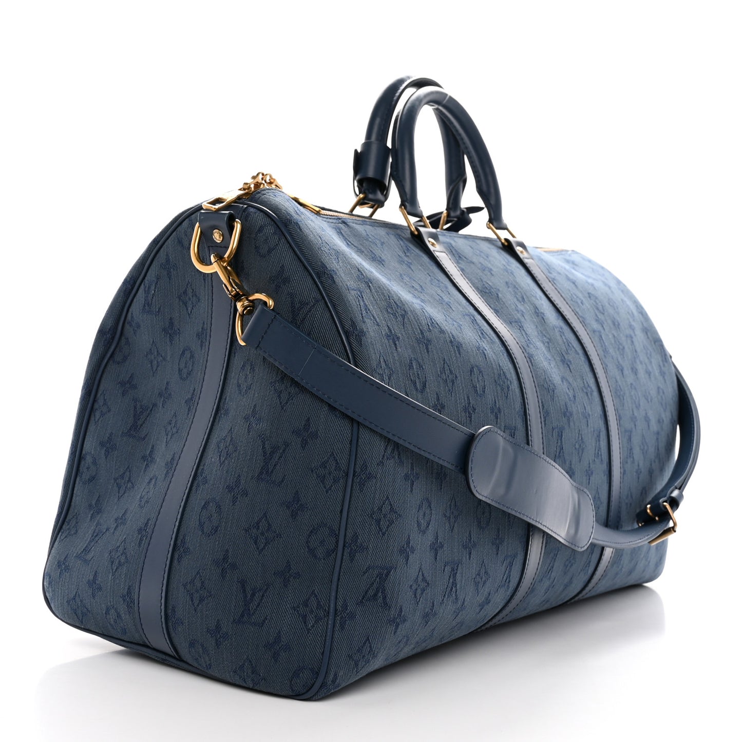 Monogram Denim Keepall Bandouliere 50