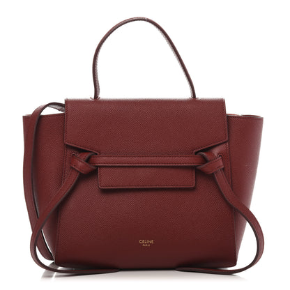 Celine Grained Calfskin Nano Belt Bag Ruby 1 of 9