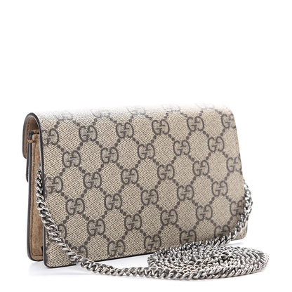 Gucci GG Supreme Monogram Super Mini Dionysus Shoulder Bag Taupe 2 of 10