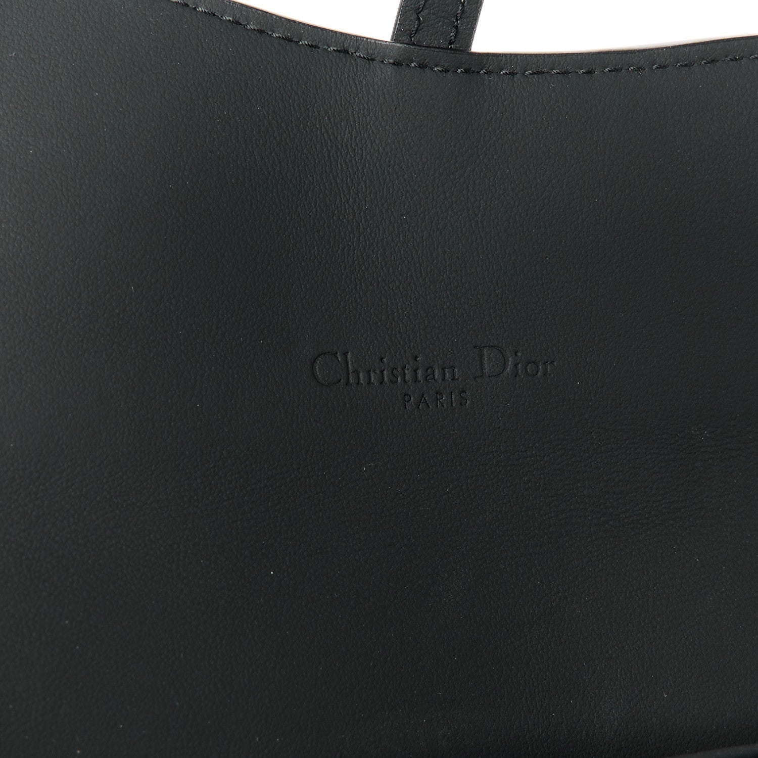 Christian Dior Ultra Matte Calfskin Saddle Chain Wallet Pouch Black 7 of 13
