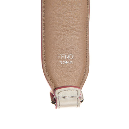 Fendi Vitello Dolce Plexiglass Bi-Color Studded Strap You White Ice Cuoio Multicolor 3 of 3