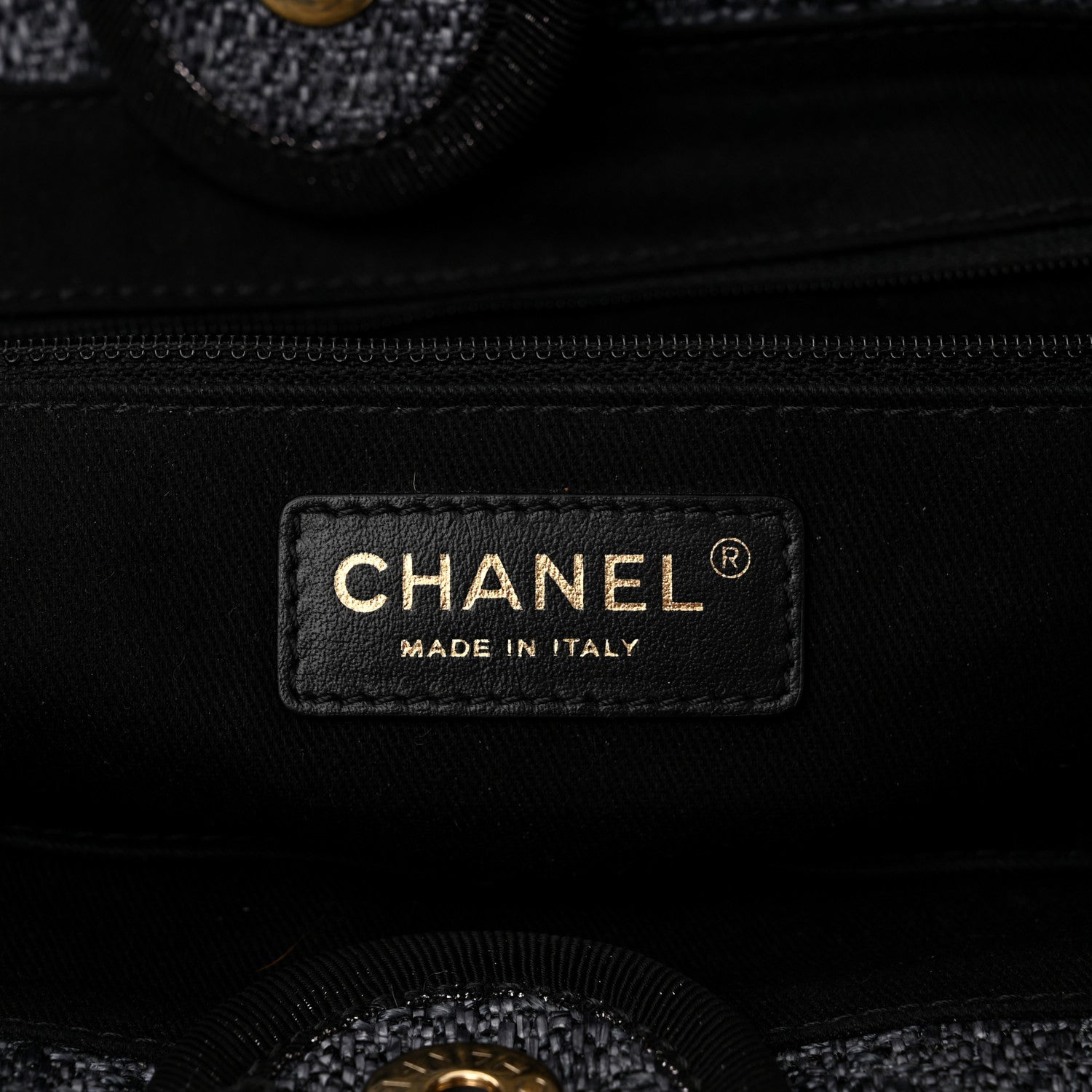 Chanel Lurex Boucle Small Deauville Tote Black 6 of 11
